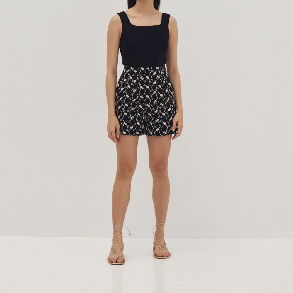 Love Bonito Embroidered Romper NWT